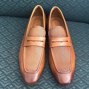 ALDO Men’s Brown Leather Slip-On Penny Loafers